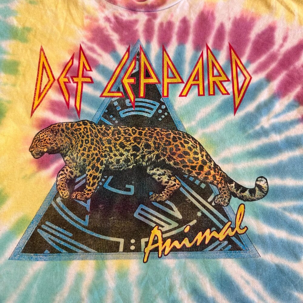 ❤️DEF LEPPARD❤️TIE DYE OVERSIZED BAND TEE